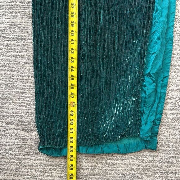 NWT Retrofete Katya Side Slit Evening Gown Large Revolve Green Sequins - Picture 13 of 15